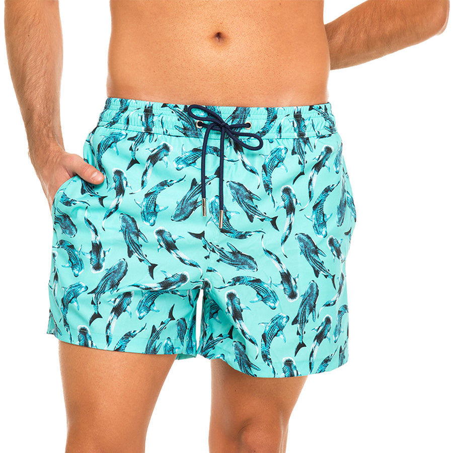 Blue Whale Sharks Men's Swim Shorts