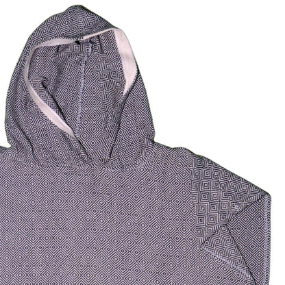 Adult Hooded Beach Towel in Black and White – Quick-Dry Swim Poncho for Swimming & Surfing