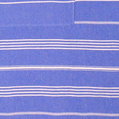 Adult Hooded Beach Towel in Blue and White – Quick-Dry Swim Poncho for Swimming & Surfing