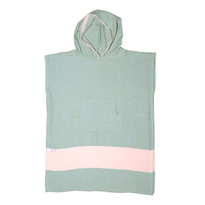 Adult Hooded Beach Towel in Green – Quick-Dry Swim Poncho for Swimming & Surfing