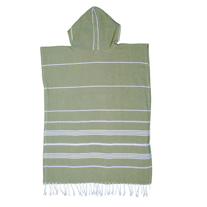 Adult Hooded Beach Towel in Green Nature – Quick-Dry Swim Poncho for Swimming & Surfing