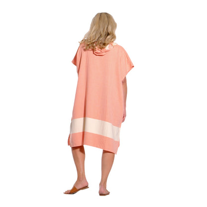 Adult Hooded Beach Towel in Orange – Quick-Dry Swim Poncho for Swimming & Surfing