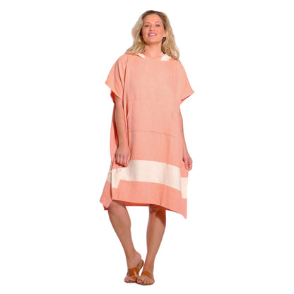 Adult Hooded Beach Towel in Orange – Quick-Dry Swim Poncho for Swimming & Surfing