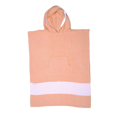 Adult Hooded Beach Towel in Orange – Quick-Dry Swim Poncho for Swimming & Surfing