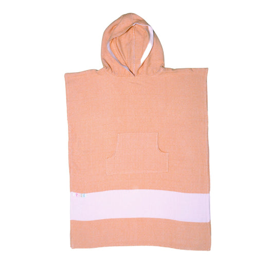 Adult Hooded Beach Towel in Orange – Quick-Dry Swim Poncho for Swimming & Surfing