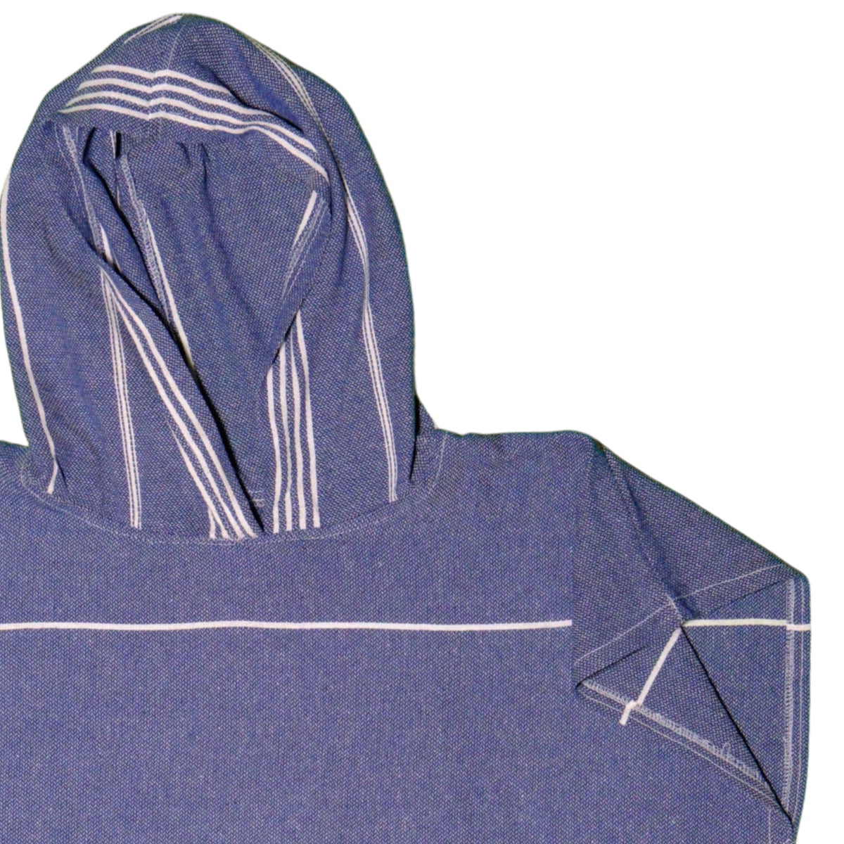 Adult Hooded Beach Towel in Navy Stripes – Quick-Dry Swim Poncho for Swimming & Surfing