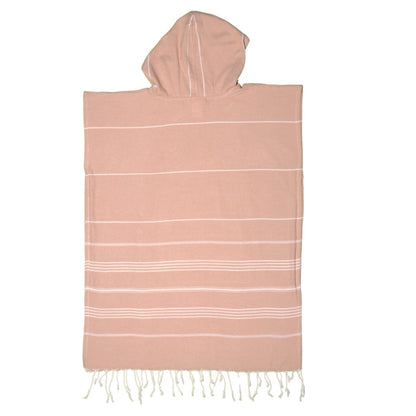 Adult Hooded Beach Towel in Pale Brown – Quick-Dry Swim Poncho for Swimming & Surfing