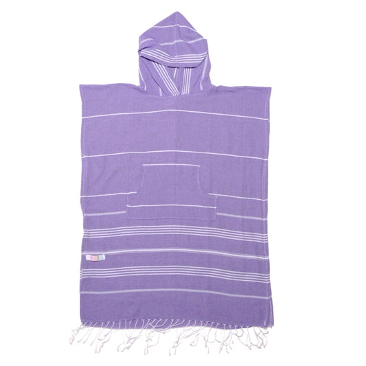 Adult Hooded Beach Towel in Purple – Quick-Dry Swim Poncho for Swimming & Surfing