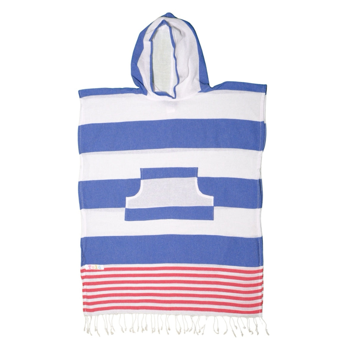 Adult Hooded Beach Towel in Sailor Blue– Quick-Dry Swim Poncho for Swimming & Surfing