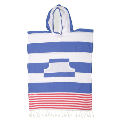 Adult Hooded Beach Towel in Sailor Blue– Quick-Dry Swim Poncho for Swimming & Surfing