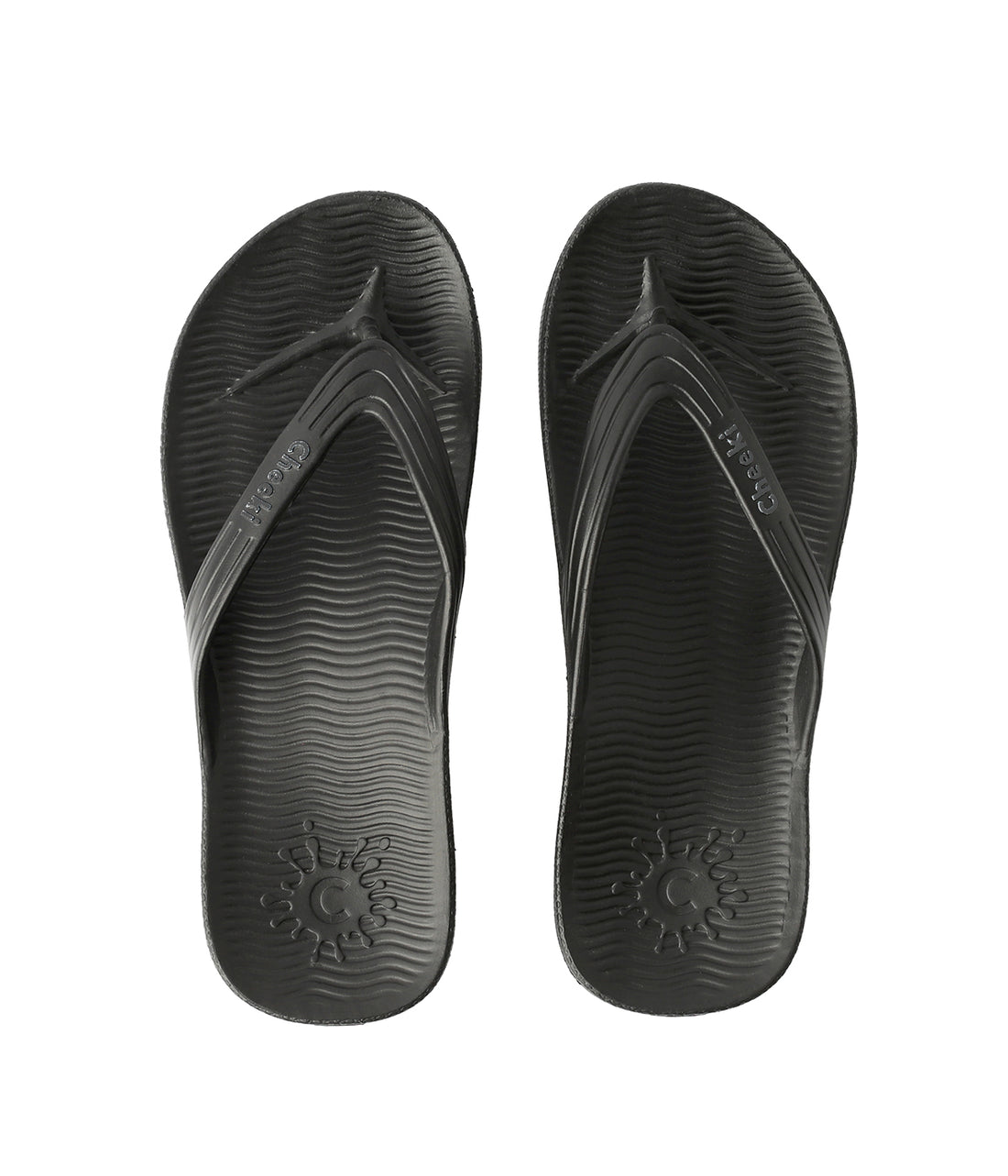 Black Thongs With Arch Support