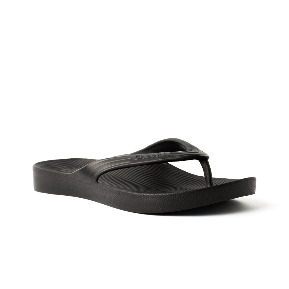 Black Thongs With Arch Support