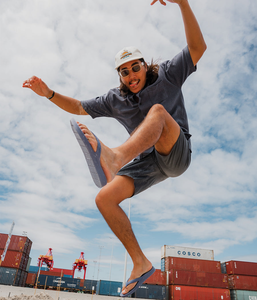 Blue Thongs With Arch Support