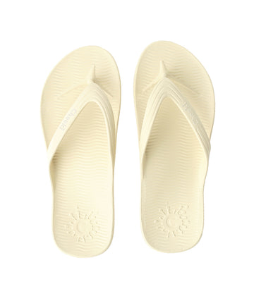 White Thongs With Arch Support