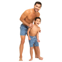 Dark Essential Fishes Swim Shorts Set