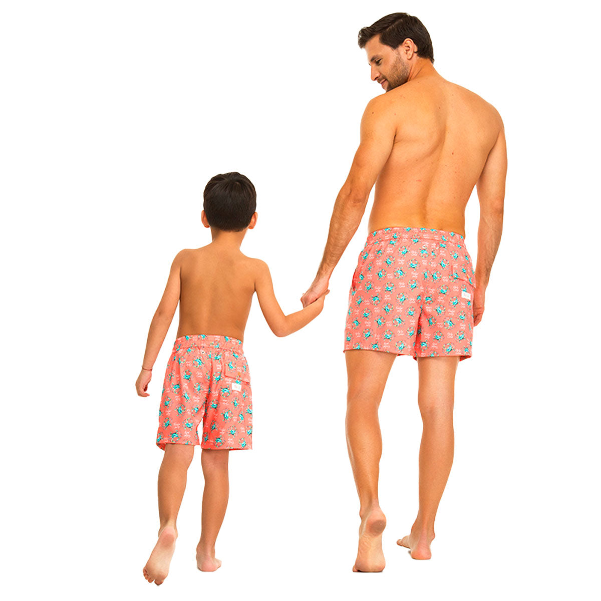 Orange Crabs Swim Shorts Set
