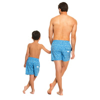 Blue Essential Fishes Swim Shorts Set