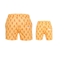 Yellow Lobsters Swim Shorts Set