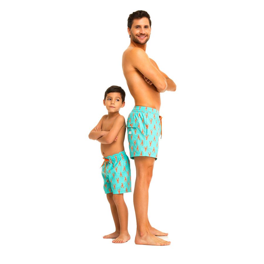 Green Lobsters Swim Shorts Set