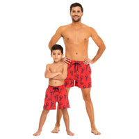 Red Jellyfish Swim Shorts Set