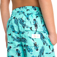 Blue Whale Sharks Swim Shorts Set