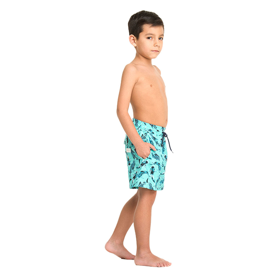 Blue Whale Sharks Swim Shorts Set