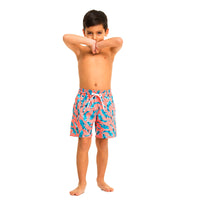 Orange Whale Sharks Swim Shorts Set