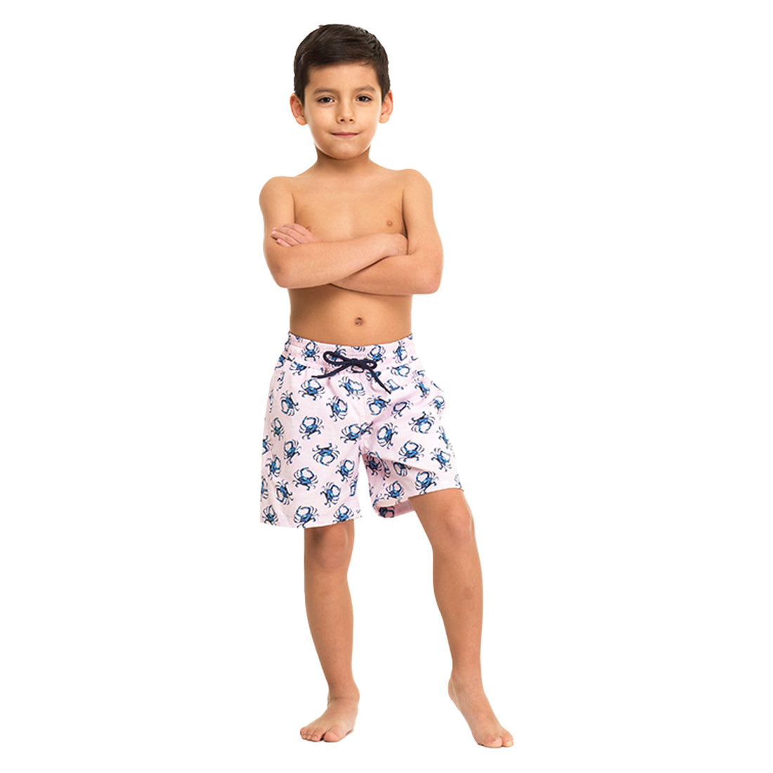 Pink Crabs Swim Shorts Set