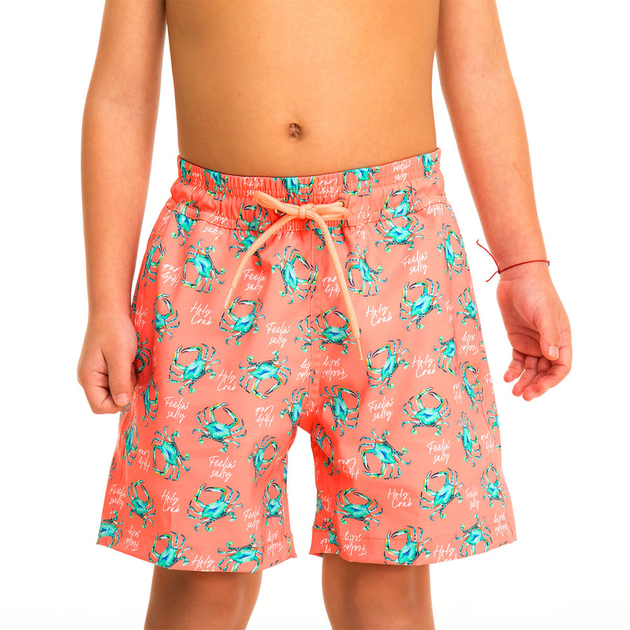 Orange Crabs Swim Shorts Set