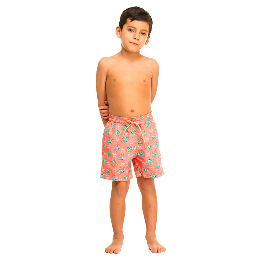 Orange Crabs Swim Shorts Set