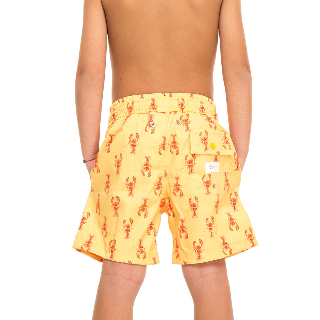 Yellow Lobsters Swim Shorts Set