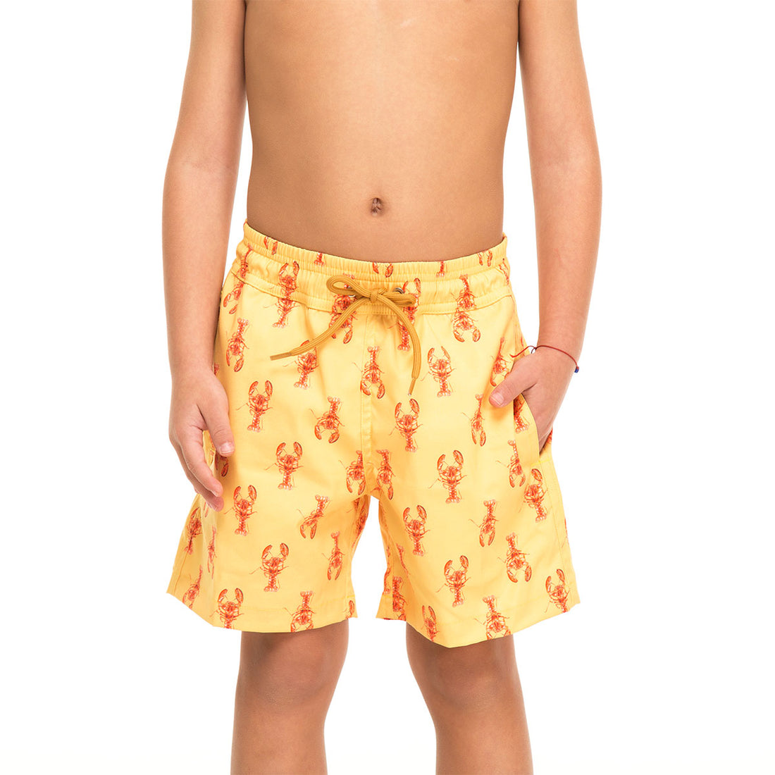 Yellow Lobsters Boy's Swim Shorts