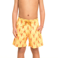 Yellow Lobsters Boy's Swim Shorts