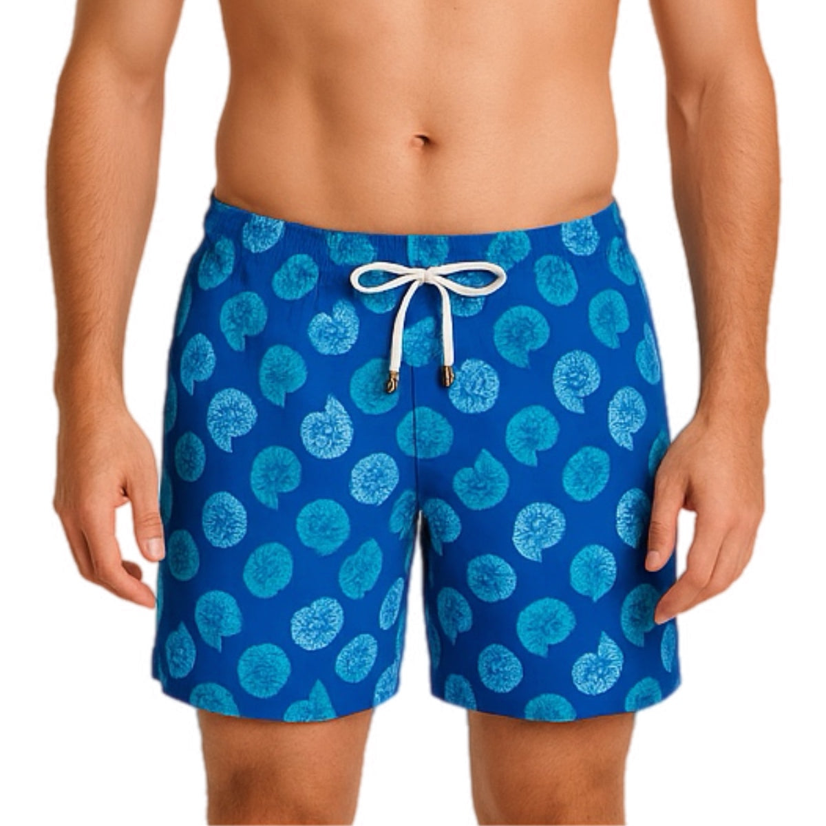 Mens' Blue Swim Shorts with Shells