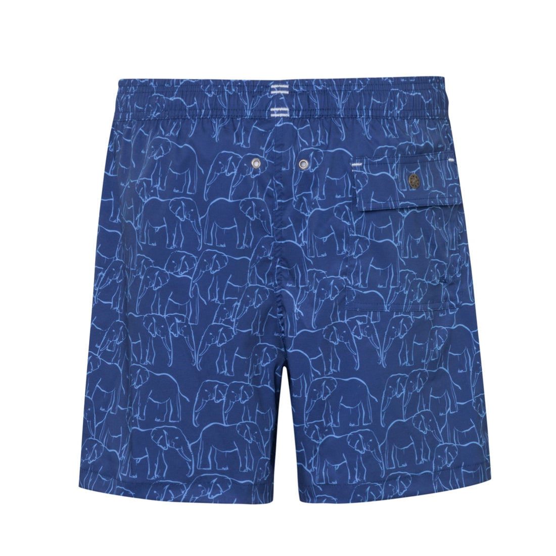 Mens' Blue Swim Shorts with Elephants
