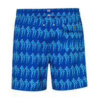 Mens' Blue Swim Shorts with Elephants