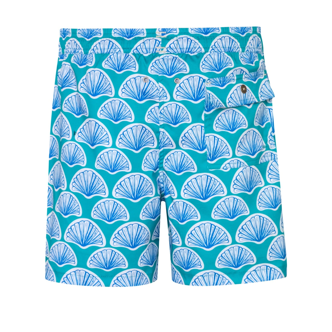 Mens' Pale Blue Swim Shorts with Shells