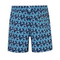 Mens' Blue Swim Shorts with Whales