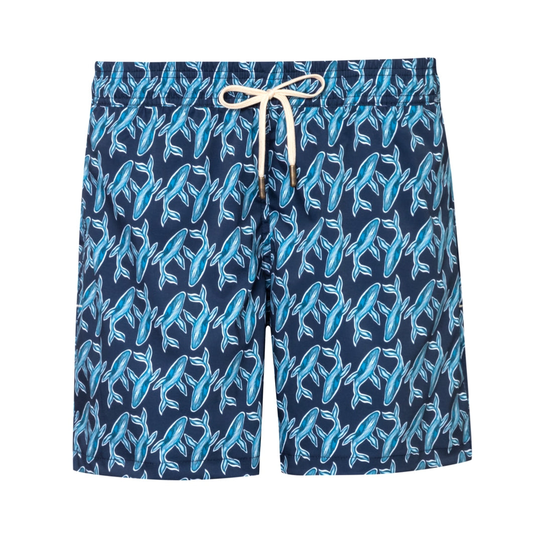 Mens' Blue Swim Shorts with Sharks