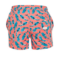 Orange Whale Sharks Men's Swim Shorts