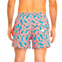 Orange Whale Sharks Men's Swim Shorts