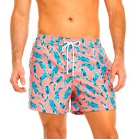 Orange Whale Sharks Swim Shorts Set