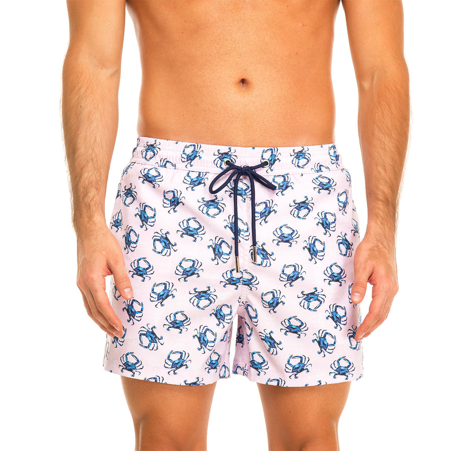 Pink Crabs Swim Shorts Set