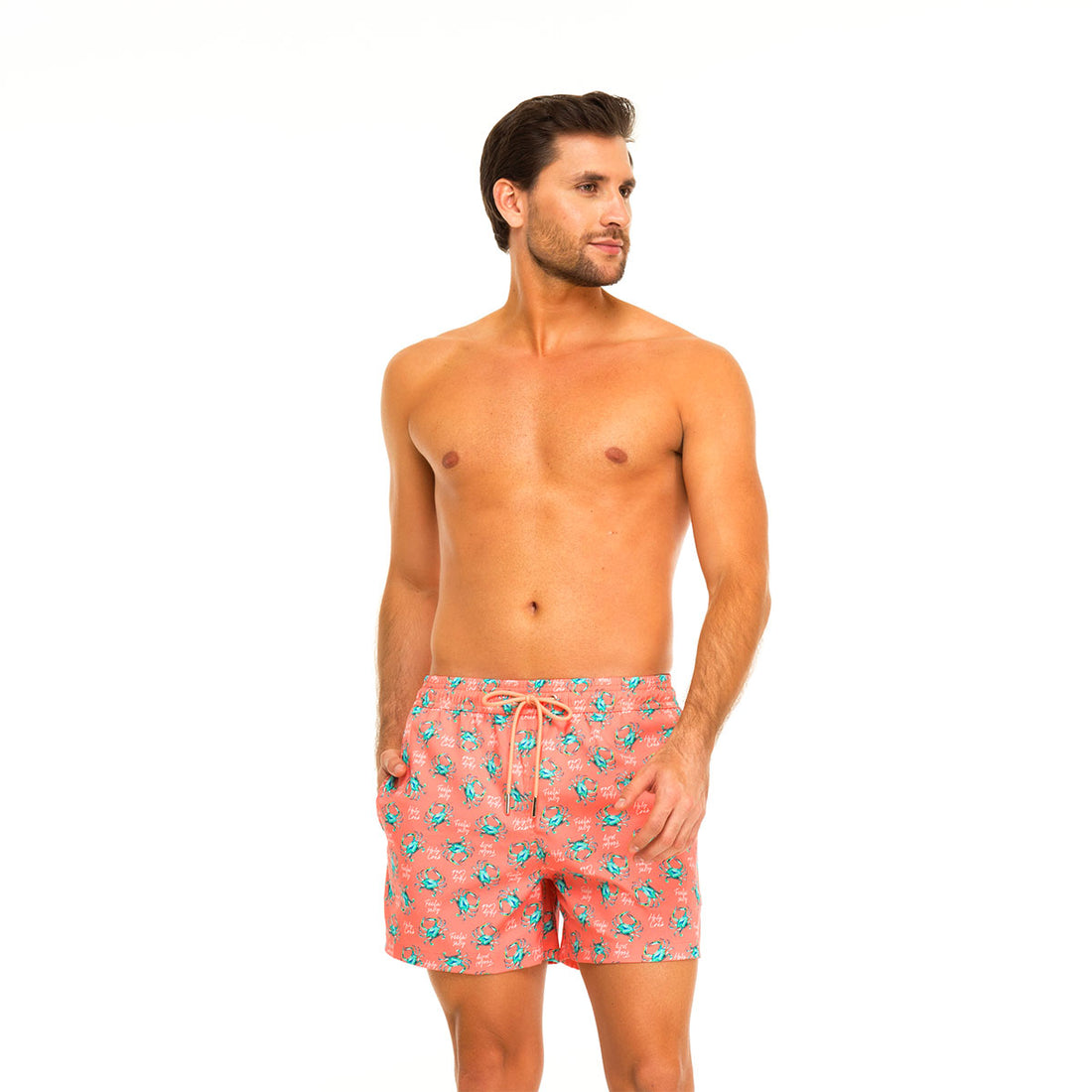 Orange Crabs Swim Shorts Set