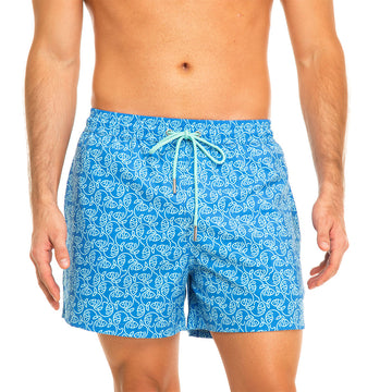 Blue Essential Fishes Men's Swim Shorts