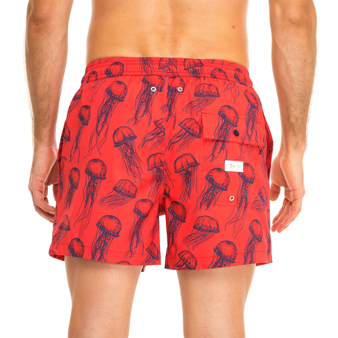 Red Jellyfish Swim Shorts Set