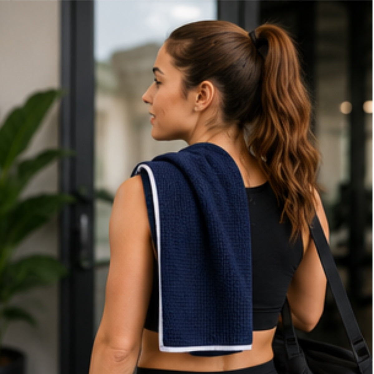 Navy Blue Gym Towel