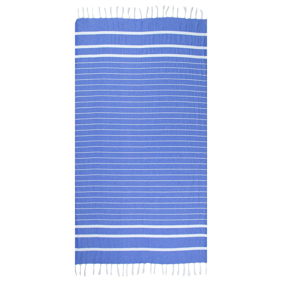 Blue and White Thin Turkish Towel tolu australia