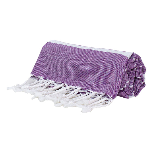 Dark Purple Thin Turkish Towel Tolu Australia Roll