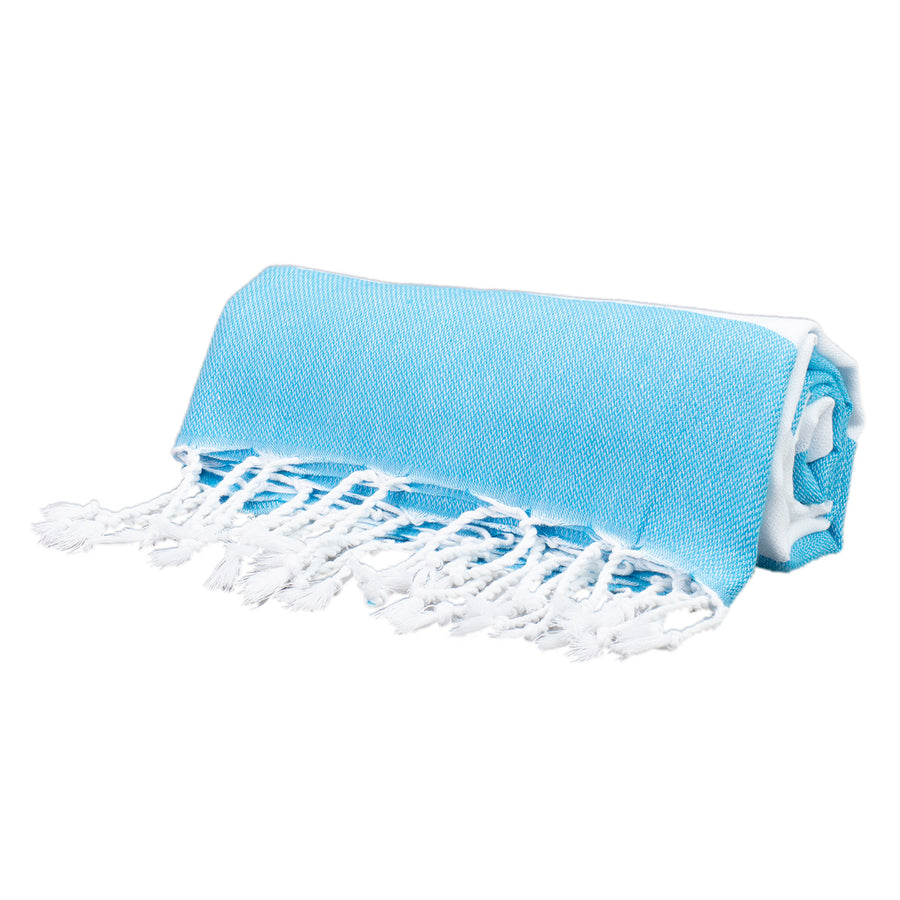 Light Blue Thin Turkish Towel Tolu Australia Full